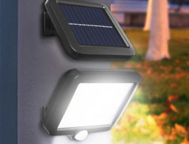 SL-F120 Kültéri COB LED napelemes fali lámpa, mozgásérzékelővel