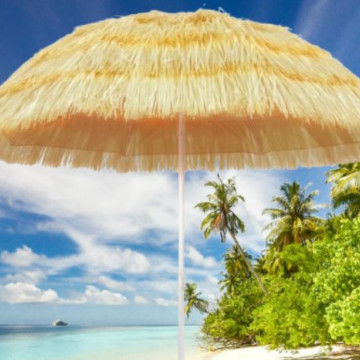 Hawaii stílusú természetes strand napernyő 180 cm - utánvéttel vagy ingyenes szállítással