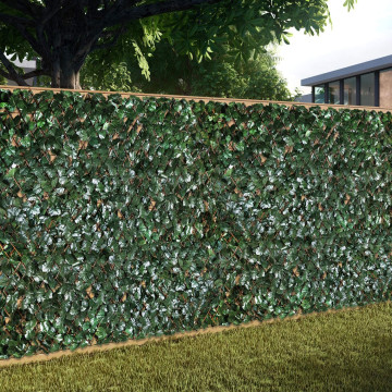 Sötétzöld leveles erkélyparaván 500 x 100 cm - utánvéttel vagy ingyenes szállítással