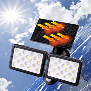 Napelemes kültéri lámpa - PIR sensor és CDS éjszakai szenzor / forgatható LED panelek