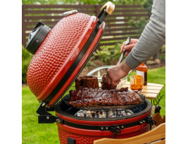 Kamado kerámia füstölővel kombinált grillező 81 cm - utánvéttel vagy ingyenes szállítással