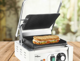 Kontaktgrill rozsdamentes acélból 1800 W 32 x 41 x 19 cm - utánvéttel vagy ingyenes szállítással