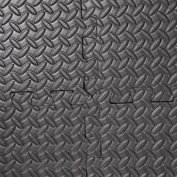 Medence Alap / Kültéri / Beltéri Puzzle padlószőnyeg 6 db 40x40x1cm fekete