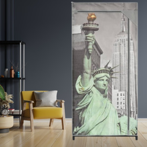 New York szövet ruhásszekrény 75 x 45 x 160 cm - utánvéttel vagy ingyenes szállítással