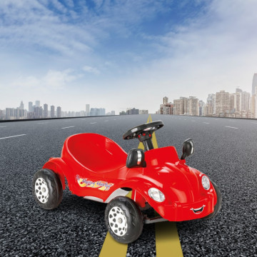 Happy Herby pedálos sportkocsi gyermekeknek, kormánykerékkel - piros