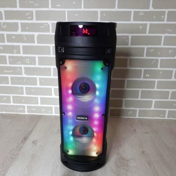 Hordozható RGB Party Hangszóró/Hangfal mikrofonnal ZQS-6210W BT