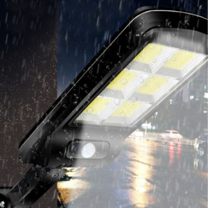 Napelemes SMD LED lámpa mozgásérzékelővel, fali tartókonzollal, 200W - MS-819