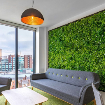 Erkélyre rakható dús műnövény panel, világos zöld - 60x40 cm