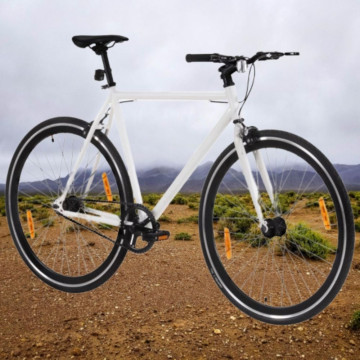 Fehér és fekete örökhajtós kerékpár 700c 51 cm - utánvéttel vagy ingyenes szállítással